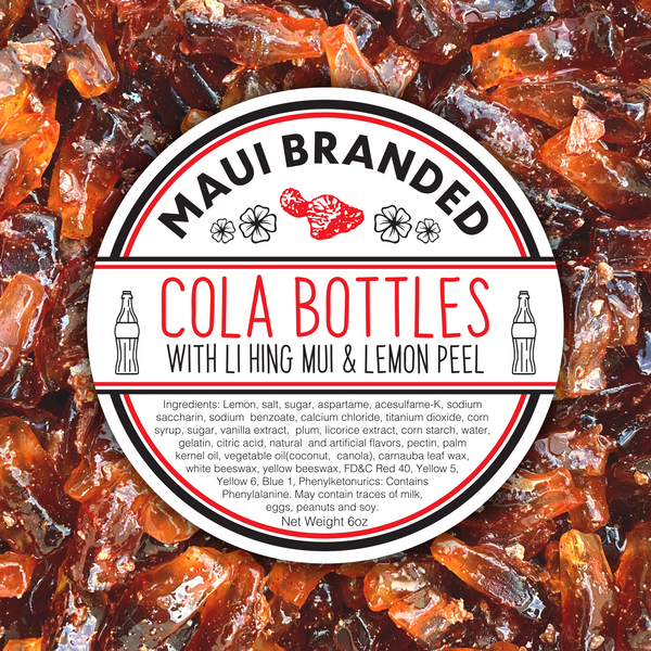 Coca-Cola Bottle Gummies w/ Lihing-Lemon Peel 6oz.