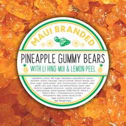 Pineapple Gummy Bears w/ Lihing-Lemon Peel