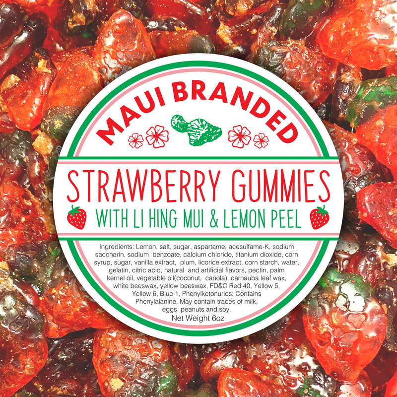 Strawberry Gummies w/ Lihing-Lemon Peel 6oz.